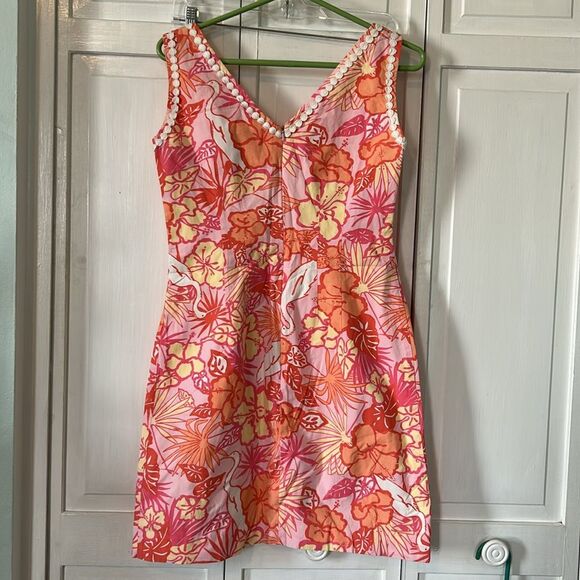 Vintage Lilly Pulitzer White Label Heron There tank dress - Size 4 - Picture 6 of 9
